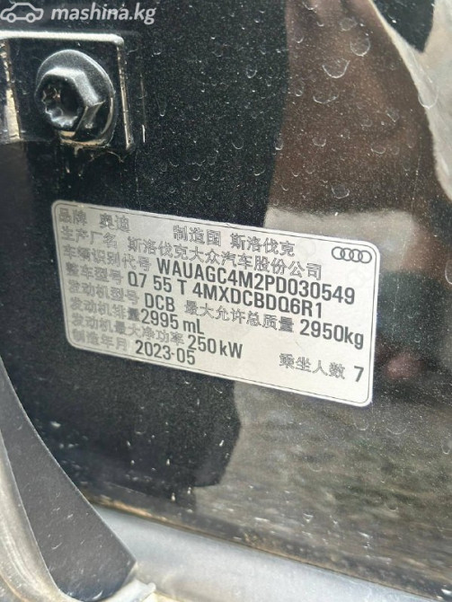 Audi Q7 II (4M) Рестайлинг 55 TFSI 3.0, 2023 Bishkek - photo 10