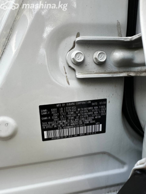 Subaru Ascent I 2.4, 2020 Бишкек - сүрөт 3